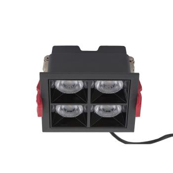 T10064  MIDI LED BLACK 16W 4000K RECESSED