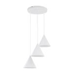 TK10012  CONO WHITE LAMPA WISZĄCA 3 KOŁO