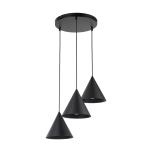 TK10067  CONO BLACK LAMPA WISZĄCA 3 KOŁO S